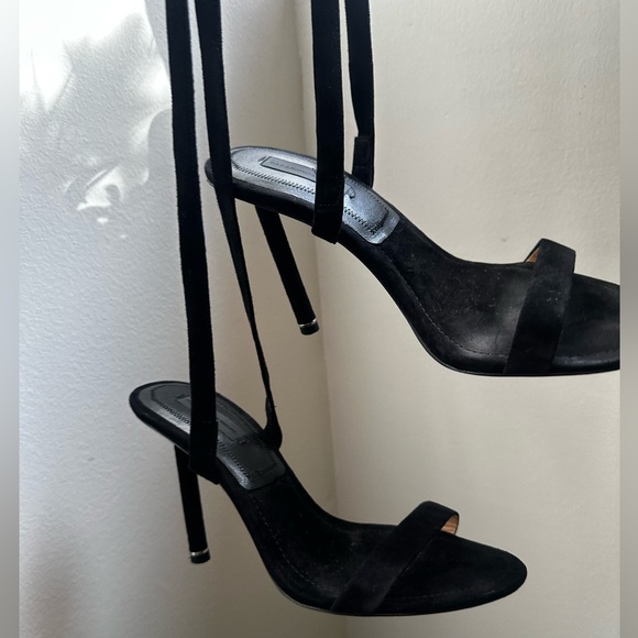 Alexander Wang Shoes - Alexander Wang Evie Suede Wrap Around Sandals size 37